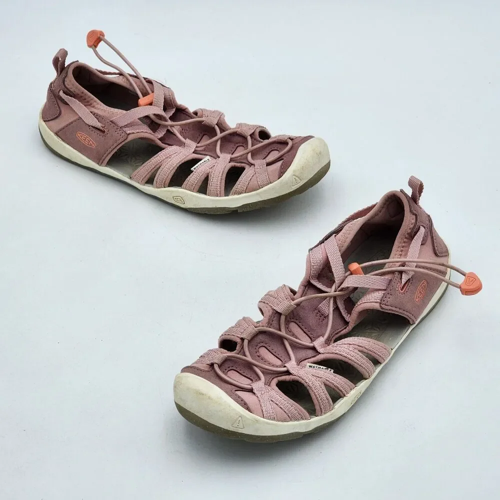 KEEN Kids Moxie Outdoor Sport Water Sandals Rose Papaya Pink Big Kid's Size 4